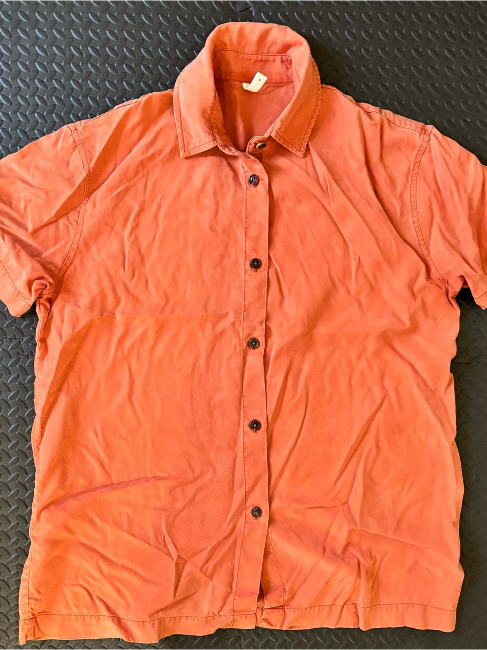 Orange button up short sleeve - KOTN (men’s Medium but fits like Small)